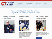 Tablet Screenshot of cthockeycamps.com